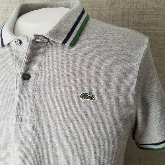Lacoste Other - LACOSTE-JEFFREY- LIMITED EDITION  Mens Gray Short Sleeve Polo Shirt  EU Size 6